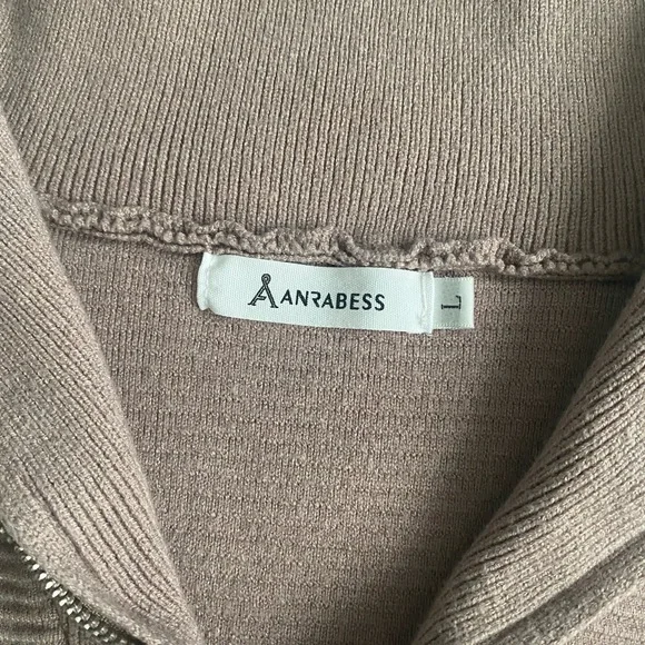 Size Large, lilac, 3/4 zip pullover, by “Anrabess”. - Picture 3 of 3